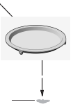 Zamontowanie talerza obrotowego Wałek napędu (pod spodem) Podstawa talerza a. Nigdy nie należy ustawiać talerza obrotowego do góry dnem. Nigdy nie należy ograniczać ruchu talerza. b.