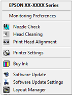 U Ink Density Optimization (Optymalizacja gęstości tuszu) na stronie 89 EPSON Status Monitor 3 Ta funkcja pozwala zapoznać się z informacjami o stanie drukarki, na przykład sprawdzić pozostałą ilość