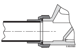 Fig. 2. Sprzęgło gwintowe Aby złączyć przewód z pompą lub sprzęgłem jednostki, użyj materiału przyczepnego lub cementu odpowiedniego dla materiału ABS.