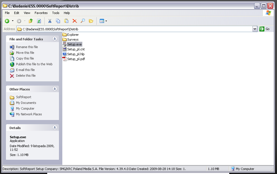 Wymagania programu: Windows NT, 2000, XP przetestowane na Vista i Windows 7 i 8 Miejsce na dysku: program około 14MB dane ESS 21MB Zalecana rozdzielczość 1024x768 lub więcej Procesor dowolny im