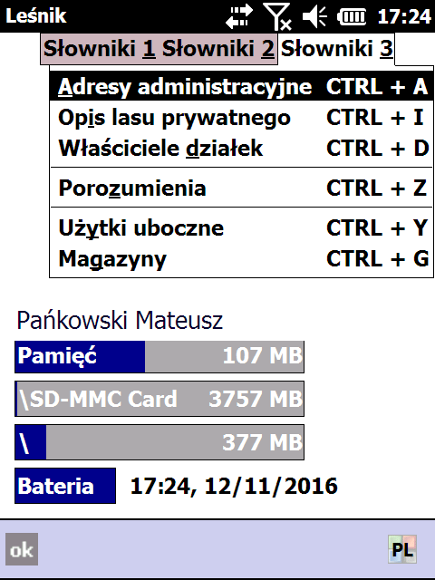 1. Wstęp. Jedną z podstawowych czynności wykonywanych przez leśniczego przy pomocy rejestratora jest sporządzanie dokumentów źródłowych związanych z odbiorem, ewidencją zrywki lub rozchodem drewna.