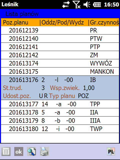 2.1. Słownik - Plany. Słownik Plany importowany jest z systemu LS i zawiera podstawowe informacje potrzebne do ewidencjonowania dokumentów w rejestratorze.