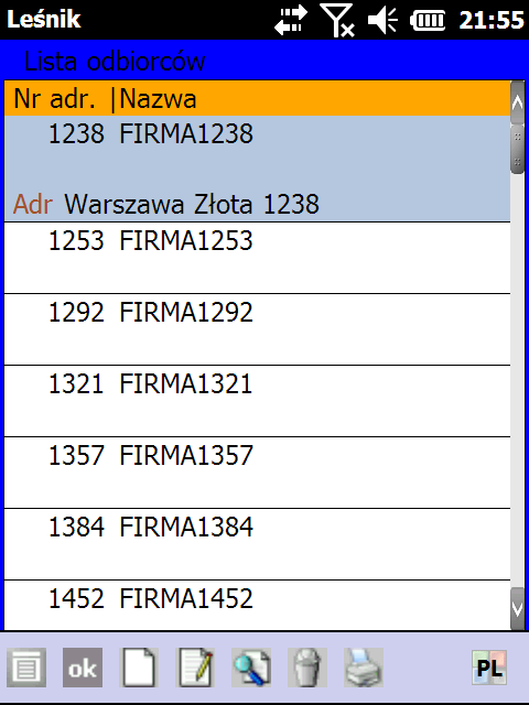 systemu LS w nadleśnictwie. Słownik ten uruchamiamy wybierając z menu Słowniki 2 punkt Czynności. [12.] W otwartym oknie klikamy na ikonkę i uzupełniamy pola w nowo otwartym oknie. [12.] Po wprowadzeniu danych pozycja pojawi się na liście.