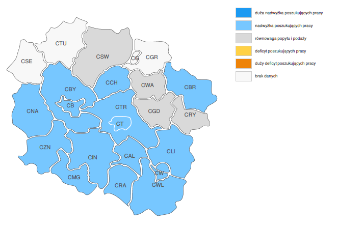 PROGNOZA NA 2017, WOJEWÓDZTWO KUJAWSKO-POMORSKIE ZMIANA ZAPOTRZEBOWANIA NA PRACOWNIKÓW W GRUPIE ZAWODÓW PRACOWNICY DS.