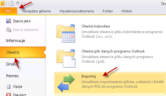 str. 1 Jak zmigrować starą skrzynkę do HostedExchange.pl? W tym dokumencie znajdziesz: Eksport maili, kalendarza, kontaktów, zadań itp.... 1 Otwieranie pliku.pst w Outlooku... 3 Import pliku archiwum (.