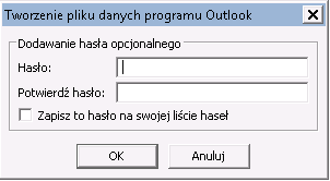 str. 3 Wskaż lokalizację na dysku pliku gdzie chcesz utworzyć plik danych.pst i kliknij Zakończ Opcjonalnie możesz określić hasło do pliku z backupem skrzynki.