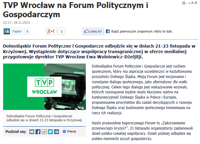 TVP Wrocław na Forum