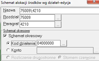 Księgowanie okresowe Należy do słownika BZ dopisać kod działania techniczny który będzie