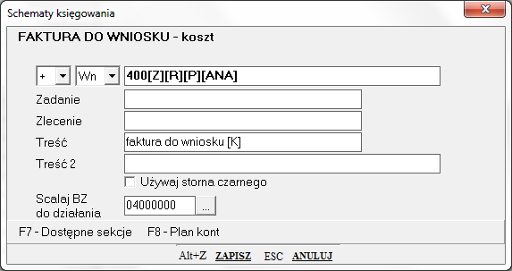 Okresowo na kontach - dyscyplina w Szafinie Schemat do księgowania okresowego.