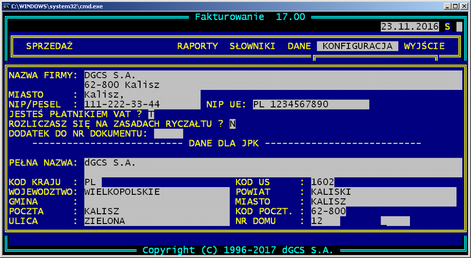 VI. Generowanie i wysyłanie JPK z programu Fakturowania 2 1.