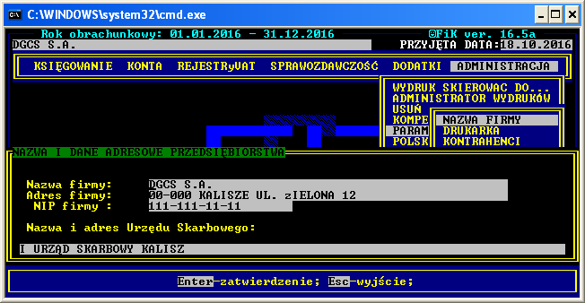 3. Przechodzimy do programu DEKLARACJE i odpowiednio go konfigurujemy. Opis konfiguracji został opisany w pkt. II.