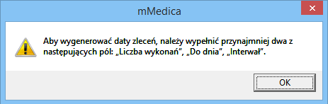 Dodanie zlecenia w Gabinecie 3.1 Zlecenie cykliczne Aplikacja mmedica umożliwia generowanie cyklicznych zleceń na badania laboratoryjne.