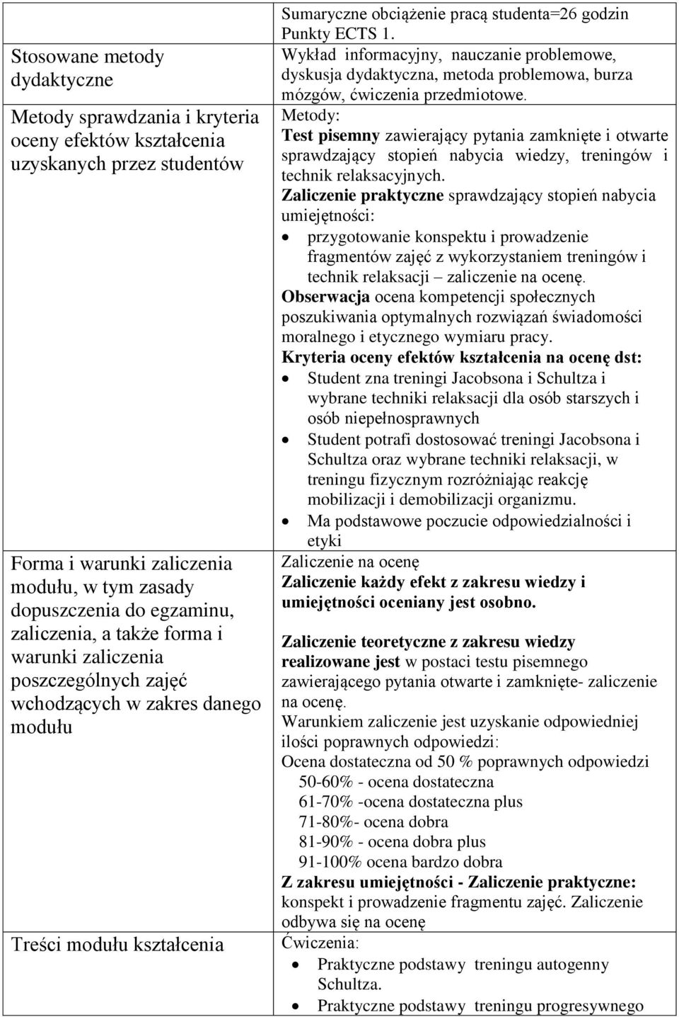 Wykład informacyjny, nauczanie problemowe, dyskusja dydaktyczna, metoda problemowa, burza mózgów, ćwiczenia przedmiotowe.