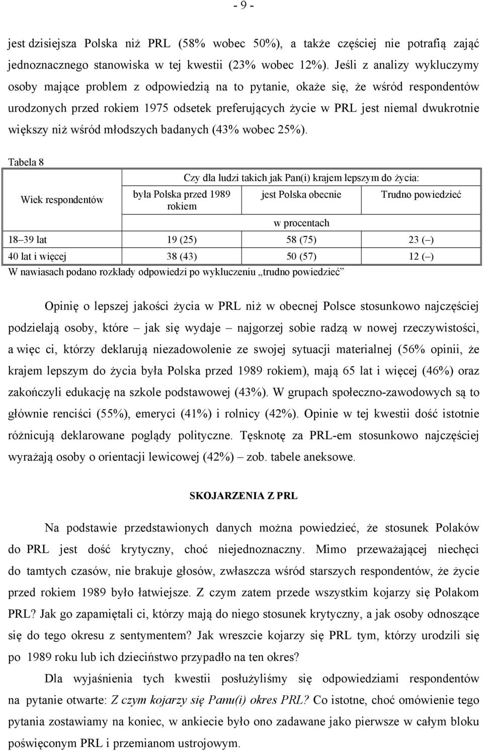 większy niż wśród młodszych badanych (4 wobec 25%).