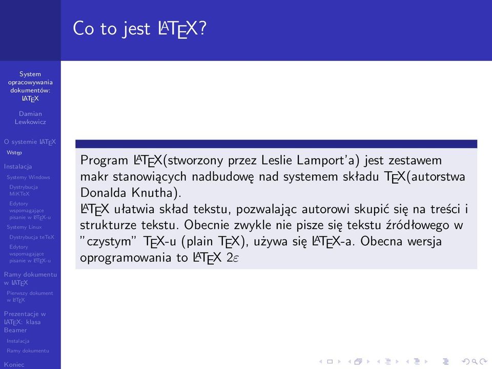 systemem składu TEX(autorstwa Donalda Knutha).