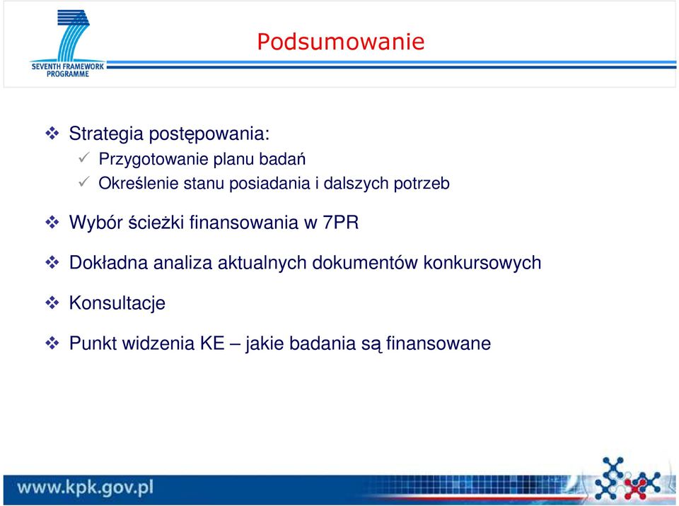 finansowania w 7PR Dokładna analiza aktualnych dokumentów