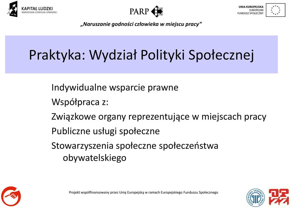 reprezentujące w miejscach pracy Publiczne usługi