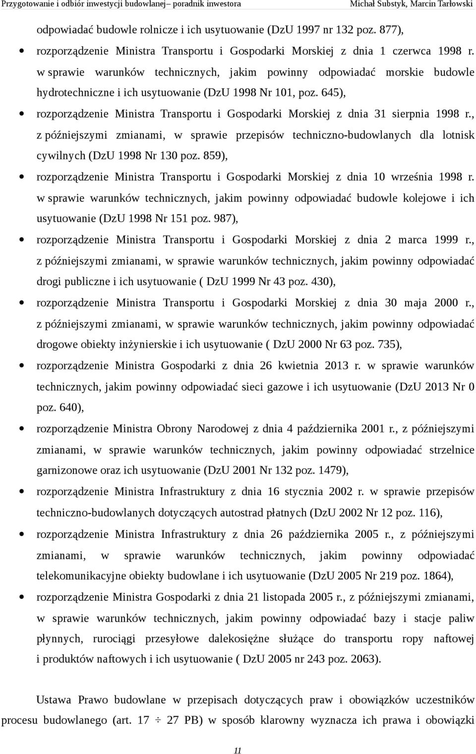 645), rozporządzenie Ministra Transportu i Gospodarki Morskiej z dnia 31 sierpnia 1998 r.