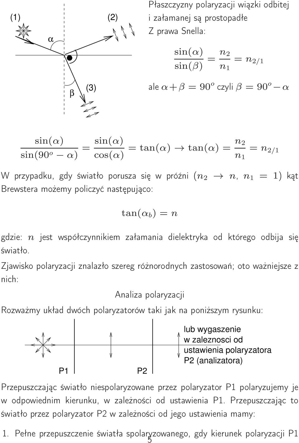 dielektryka od którego odbija się światło.