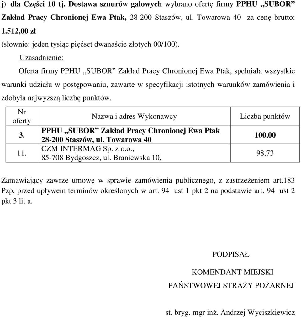 512,00 zł (słownie: jeden tysiąc pięćset dwanaście złotych 00/100).