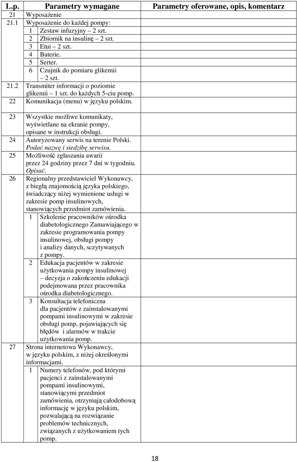 Podać nazwę i siedzibę serwisu. 25 MoŜliwość zgłaszania awarii przez 24 godziny przez 7 dni w tygodniu.