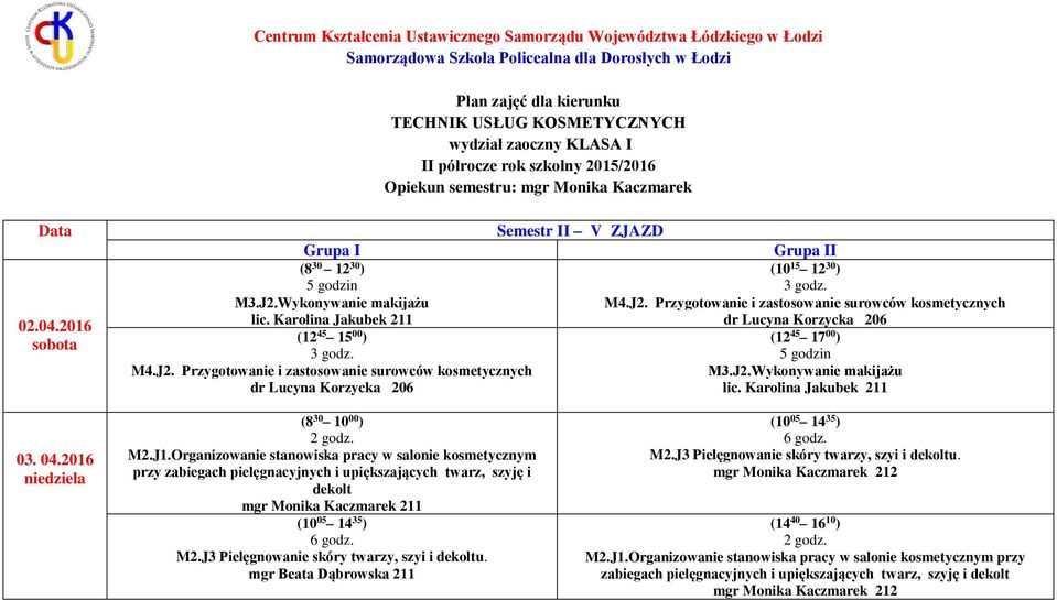 Organizowanie stanowiska pracy w salonie