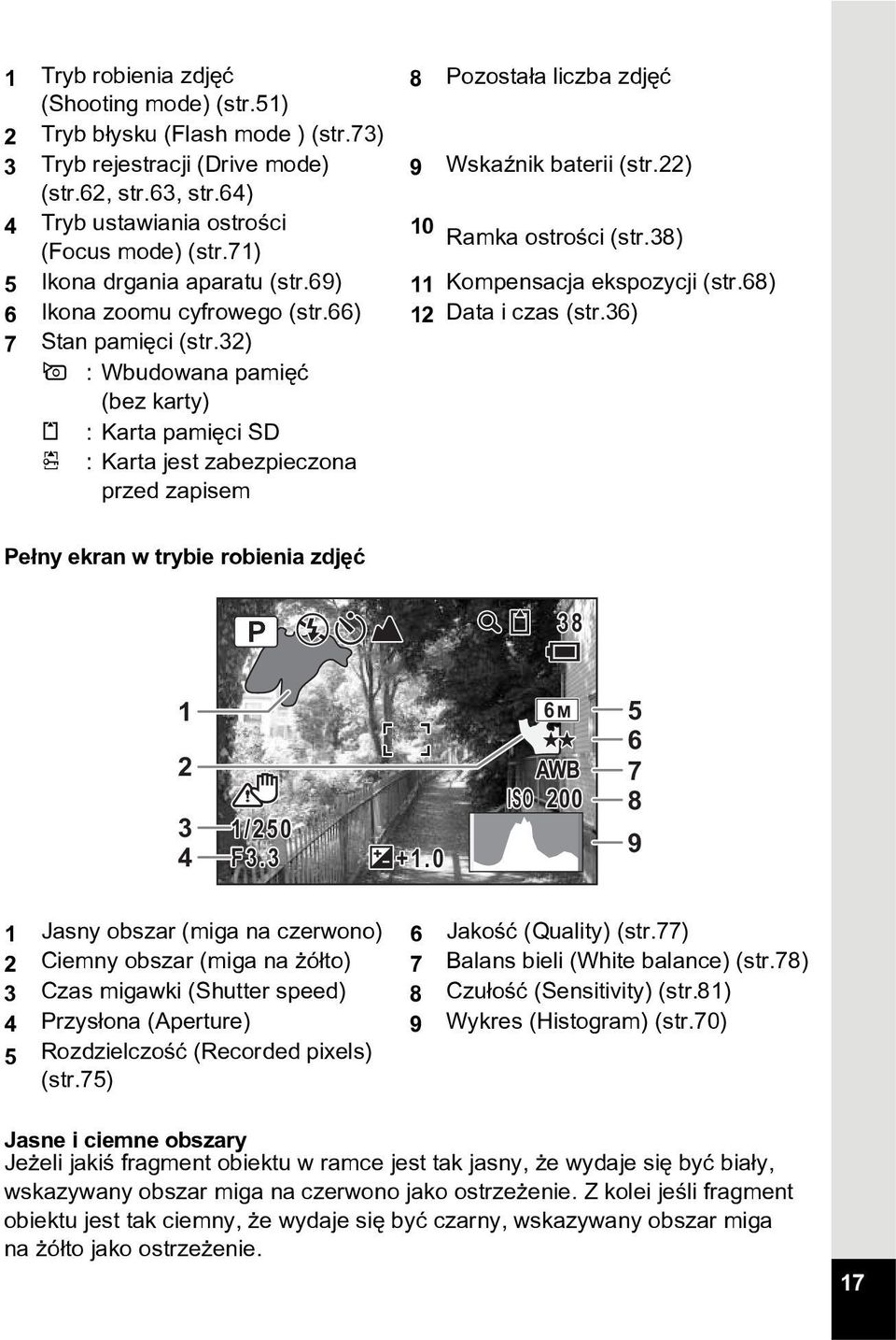 66) 12 Data i czas (str.36) 7 Stan pamiêci (str.