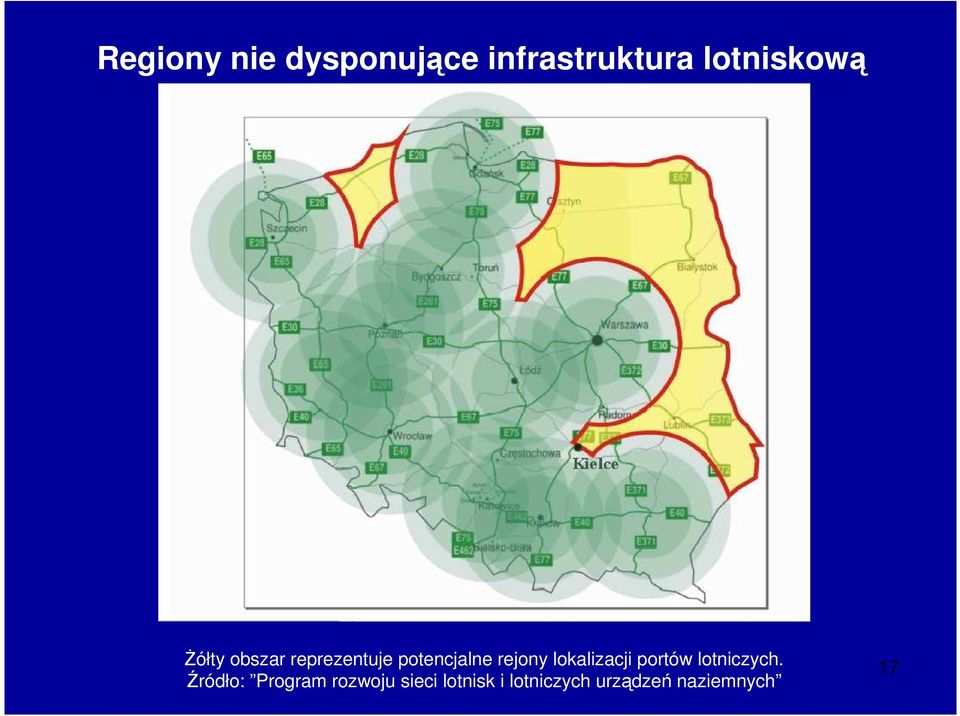 lokalizacji portów lotniczych.