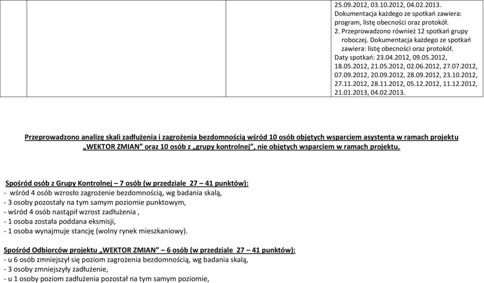 2012, 27.11.2012, 28.11.2012, 05.12.2012, 11.12.2012, 21.01.2013,