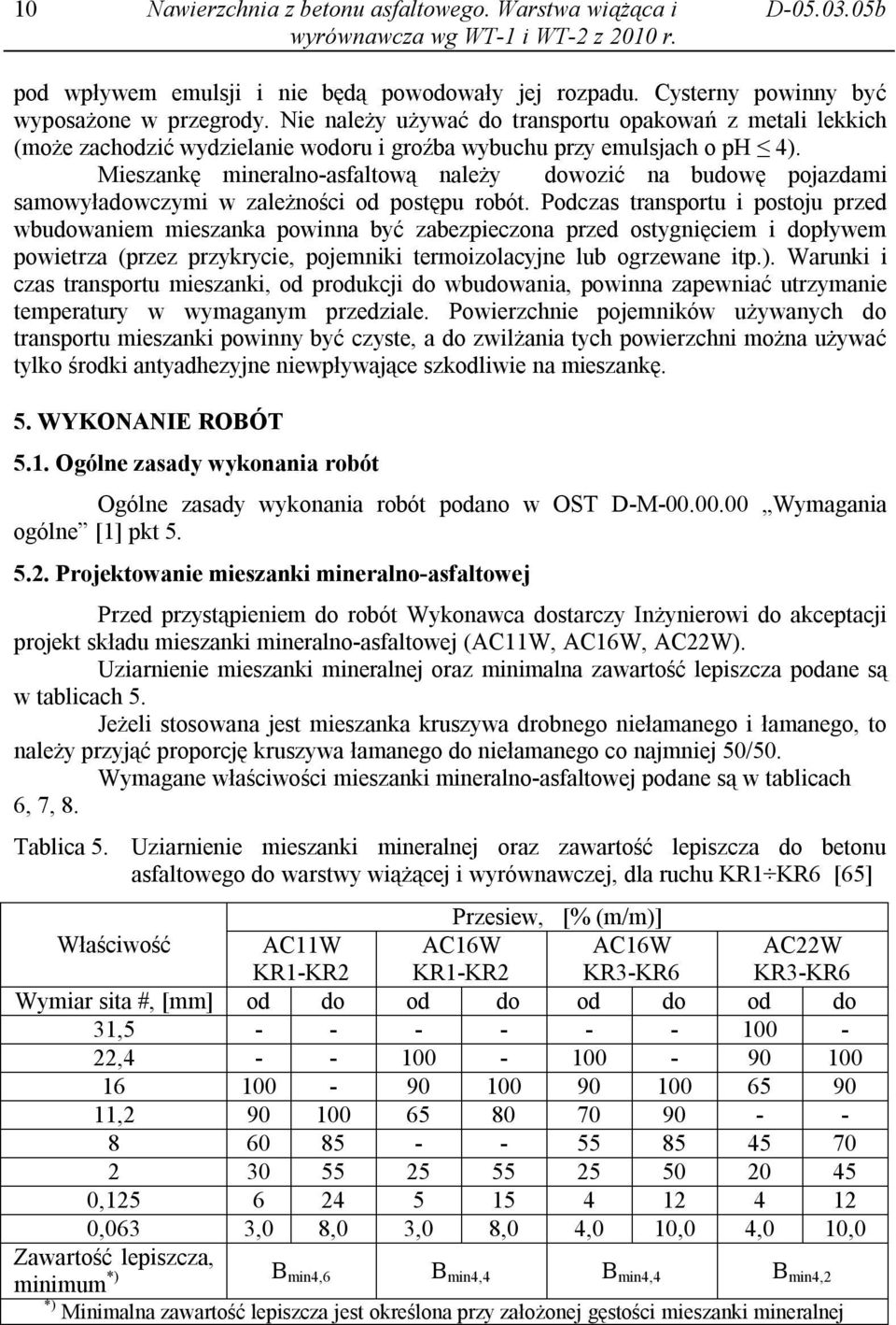 Mieszankę mineralno-asfaltową należy dowozić na budowę pojazdami samowyładowczymi w zależności od postępu robót.