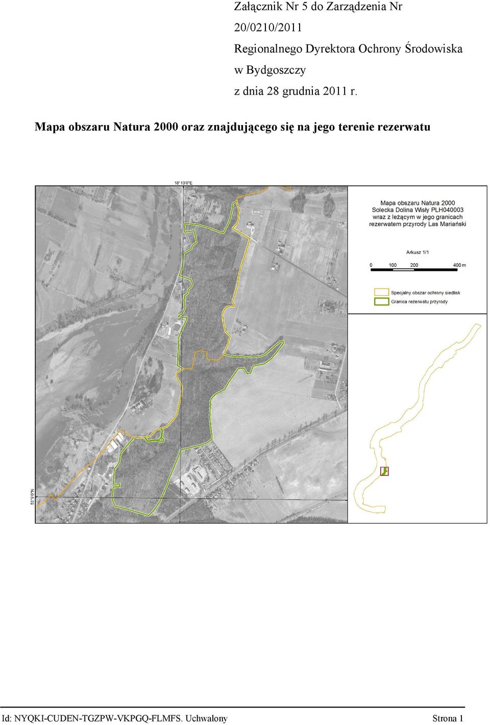 Środowiska w Bydgoszczy Mapa obszaru Natura