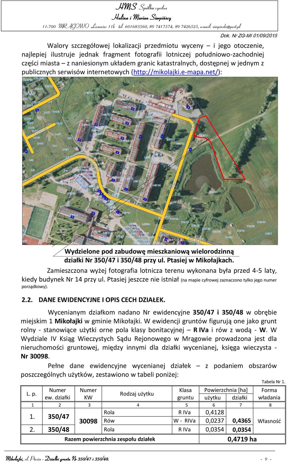 net/): Wydzielone pod zabudowę mieszkaniową wielorodzinną działki Nr 350/47 i 350/48 przy ul. Ptasiej w Mikołajkach.