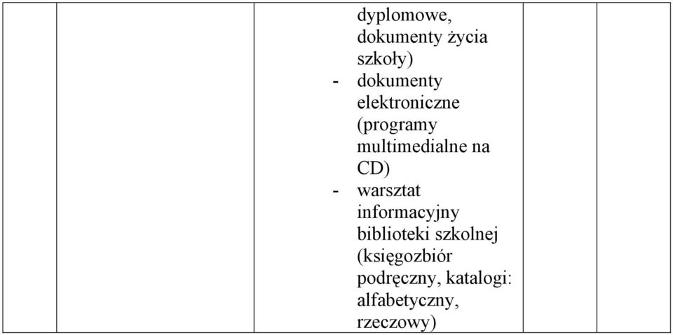 warsztat informacyjny biblioteki szkolnej