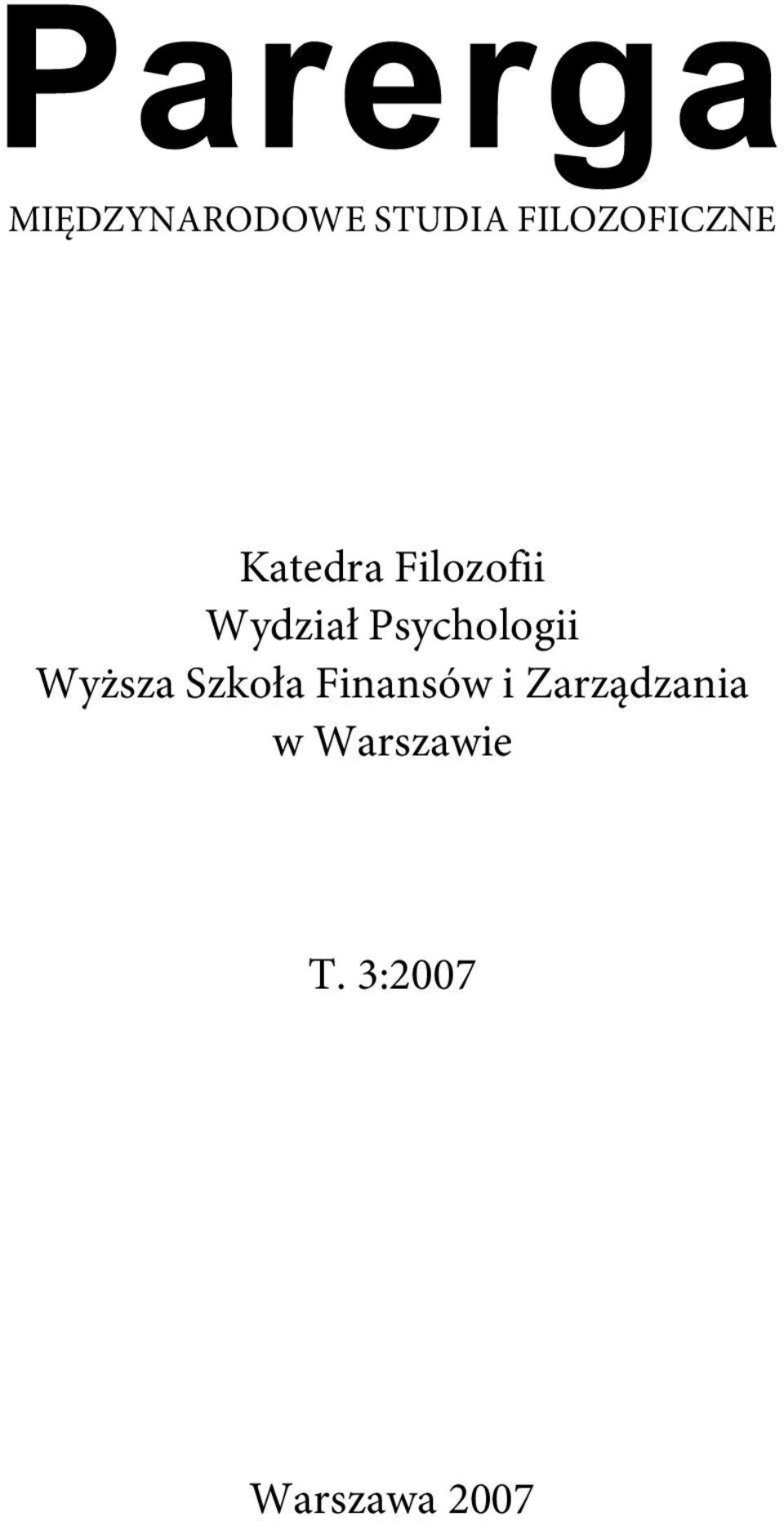 Psychologii Wyższa Szkoła Finansów i