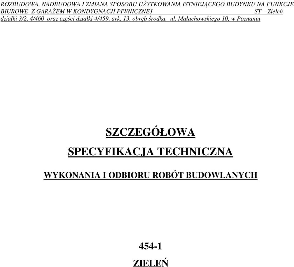 TECHNICZNA WYKONANIA