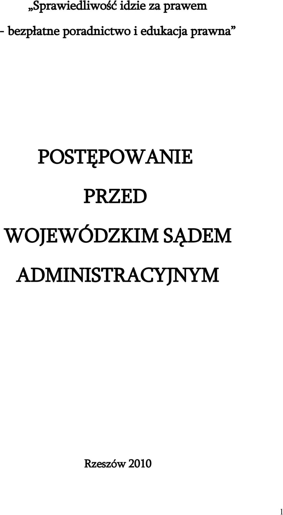 prawna POSTĘPOWANIE PRZED