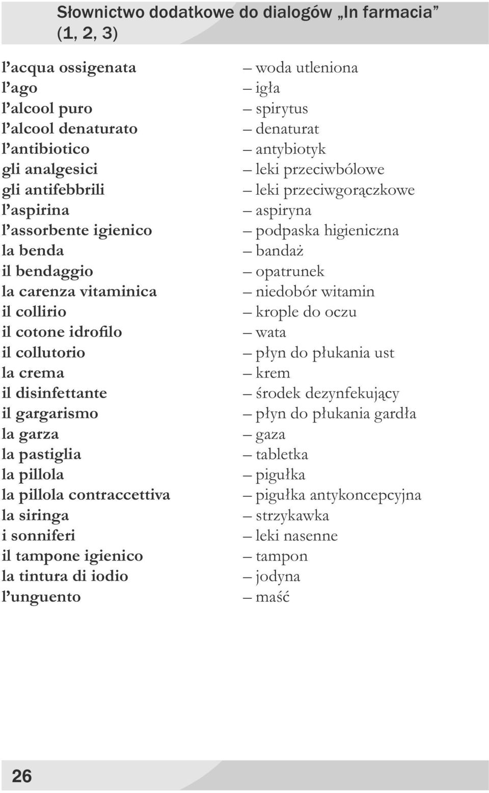 sonniferi il tampone igienico la tintura di iodio l unguento woda utleniona igła spirytus denaturat antybiotyk leki przeciwbólowe leki przeciwgorączkowe aspiryna podpaska higieniczna bandaż