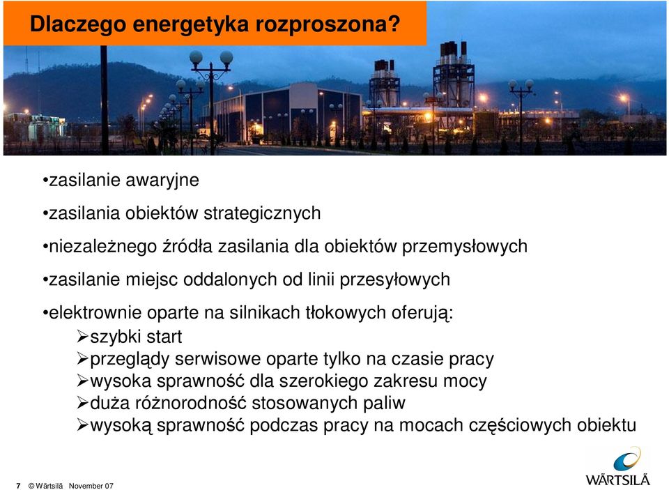 zasilanie miejsc oddalonych od linii przesy owych elektrownie oparte na silnikach t okowych oferuj : szybki start