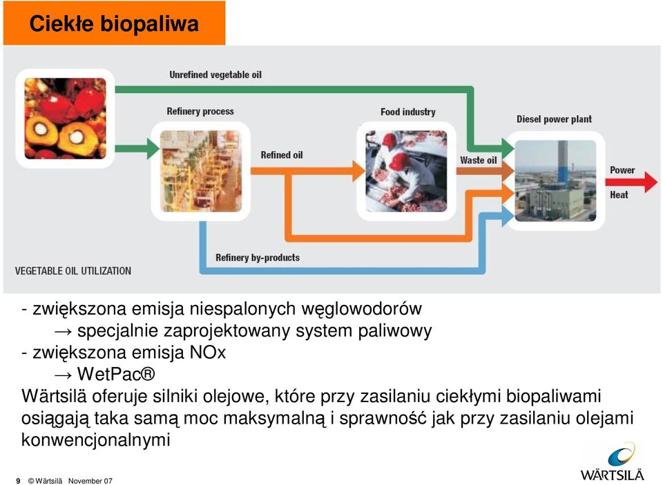 silniki olejowe, które przy zasilaniu ciek ymi biopaliwami osi gaj taka sam moc