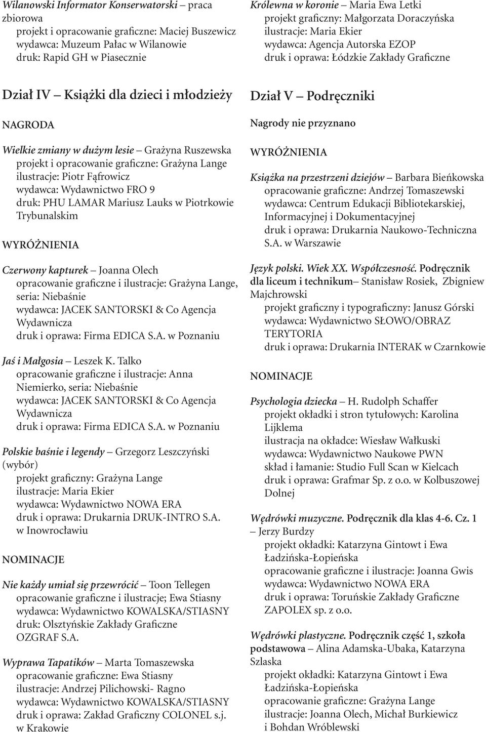 opracowanie graficzne: Gra yna Lange ilustracje: Piotr Fàfrowicz wydawca: Wydawnictwo FRO 9 druk: PHU LAMAR Mariusz Lauks w Piotrkowie Trybunalskim Czerwony kapturek Joanna Olech opracowanie