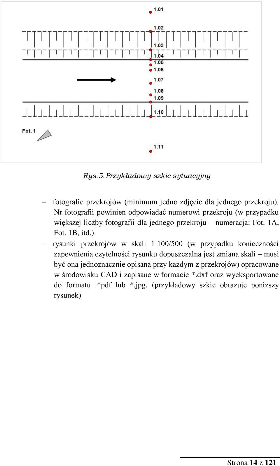 rysunki przekrojów w skali 1:100/500 (w przypadku konieczności zapewnienia czytelności rysunku dopuszczalna jest zmiana skali musi być ona