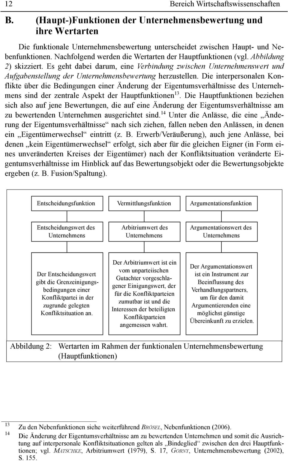 Es geht dabei darum, eine Verbindung zwischen Unternehmenswert und Aufgabenstellung der Unternehmensbewertung herzustellen.