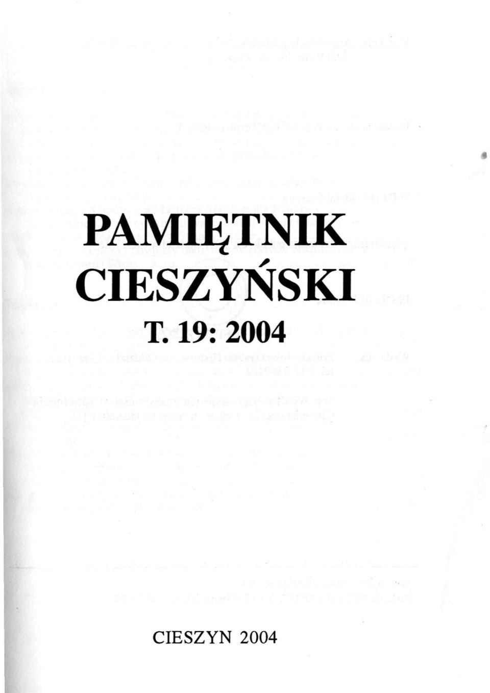 T. 19: 2004