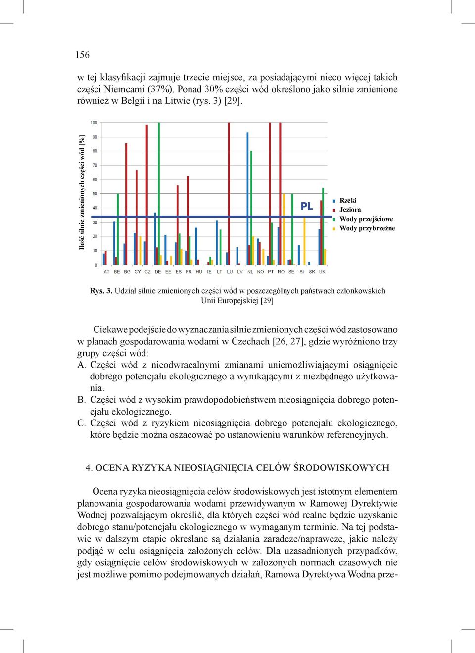 3. Udzia Udział silnie zmienionych cz ci części wód w poszczególnych pa stwach państwach cz onkowskich członkowskich Unii Unii Europejskiej [29] Ciekawe podejście do wyznaczania silnie zmienionych