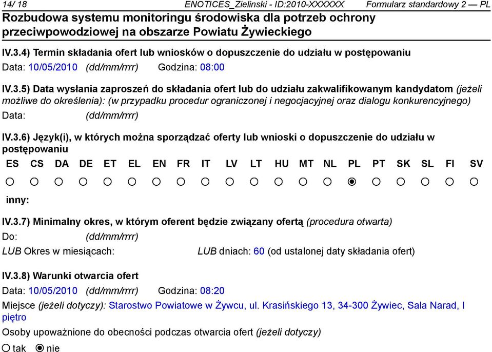 konkurencyjnego) Data: (dd/mm/rrrr) IV.3.