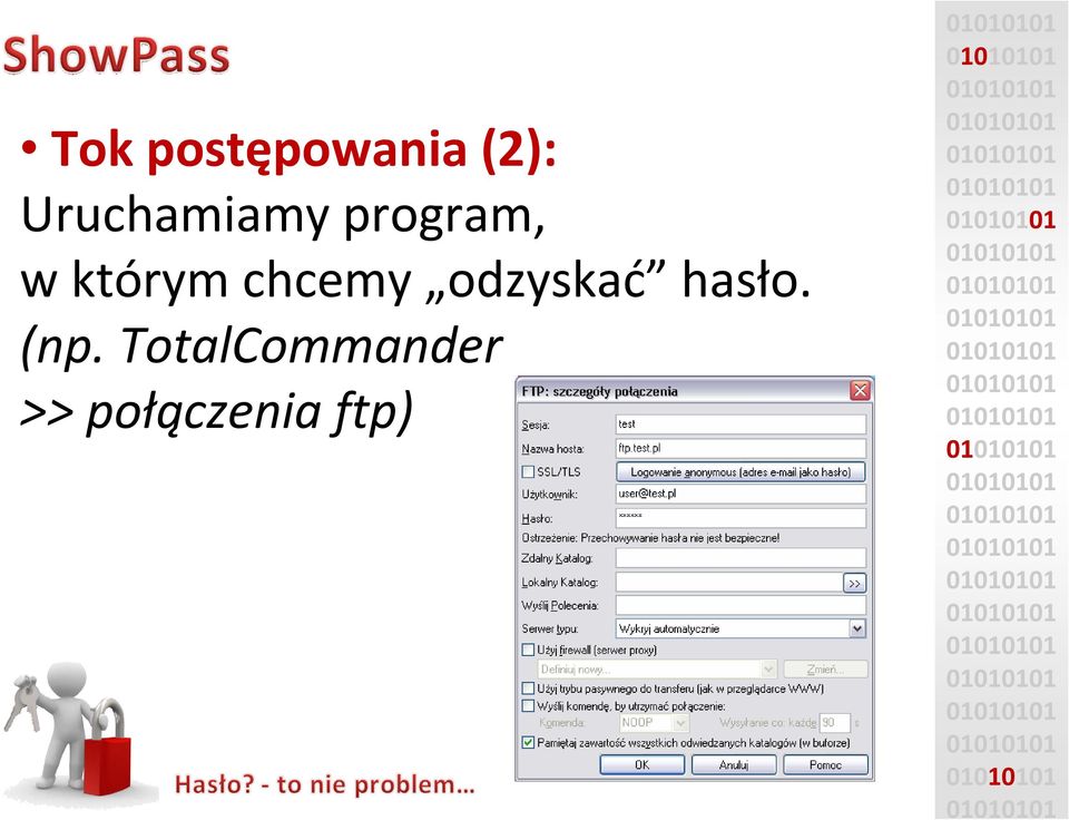 którym chcemy odzyskać hasło.