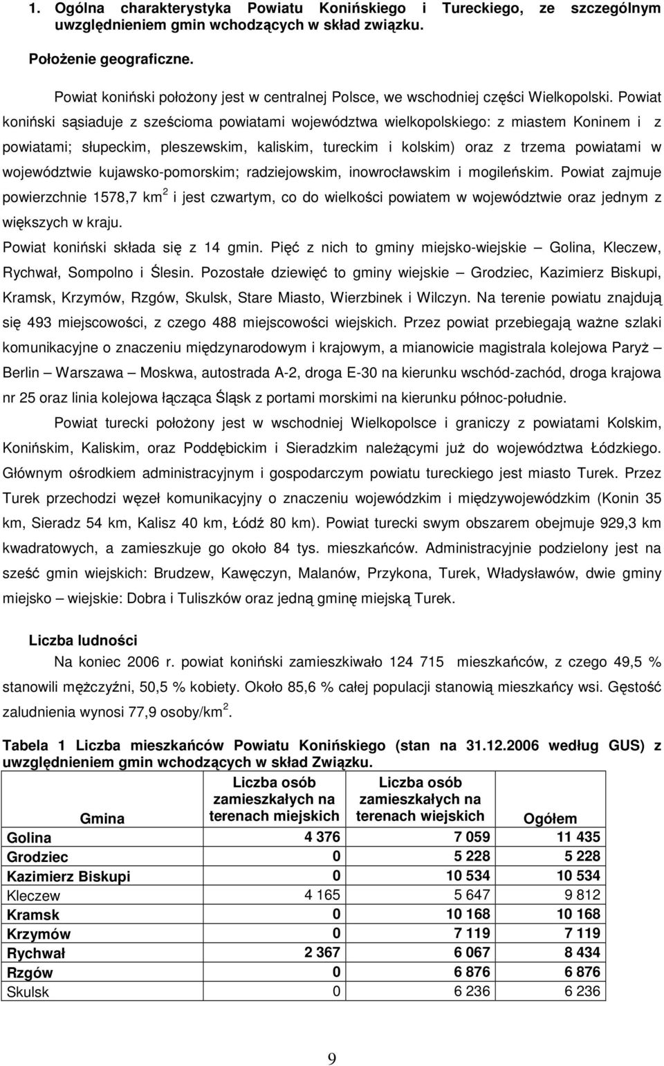 Pwiat kniński sąsiaduje z sześcima pwiatami wjewództwa wielkplskieg: z miastem Kninem i z pwiatami; słupeckim, pleszewskim, kaliskim, tureckim i klskim) raz z trzema pwiatami w wjewództwie