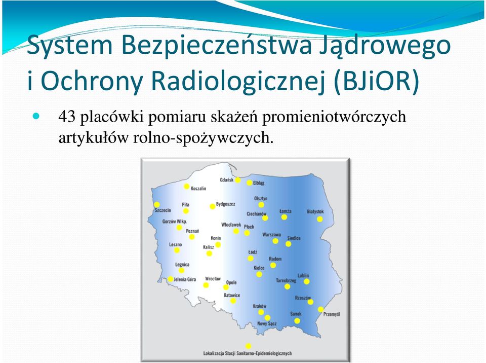 placówki pomiaru skażeń