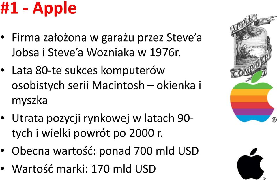 Lata 80-te sukces komputerów osobistych serii Macintosh okienka i