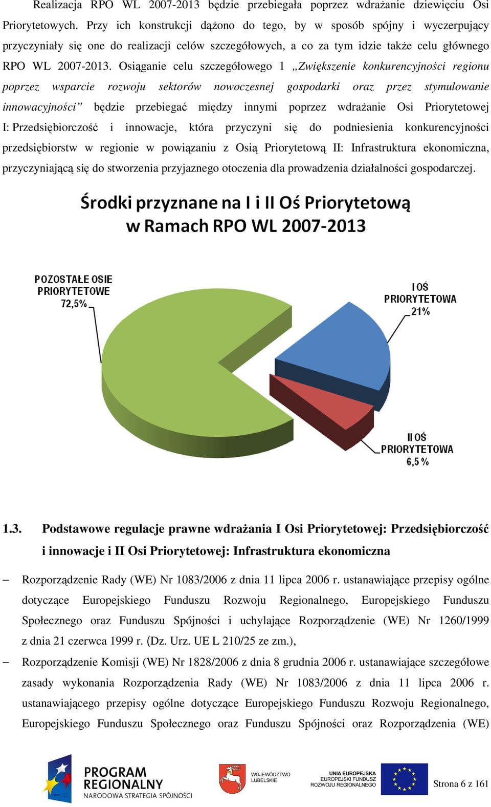 Osiąganie celu szczegółowego 1 Zwiększenie konkurencyjności regionu poprzez wsparcie rozwoju sektorów nowoczesnej gospodarki oraz przez stymulowanie innowacyjności będzie przebiegać między innymi